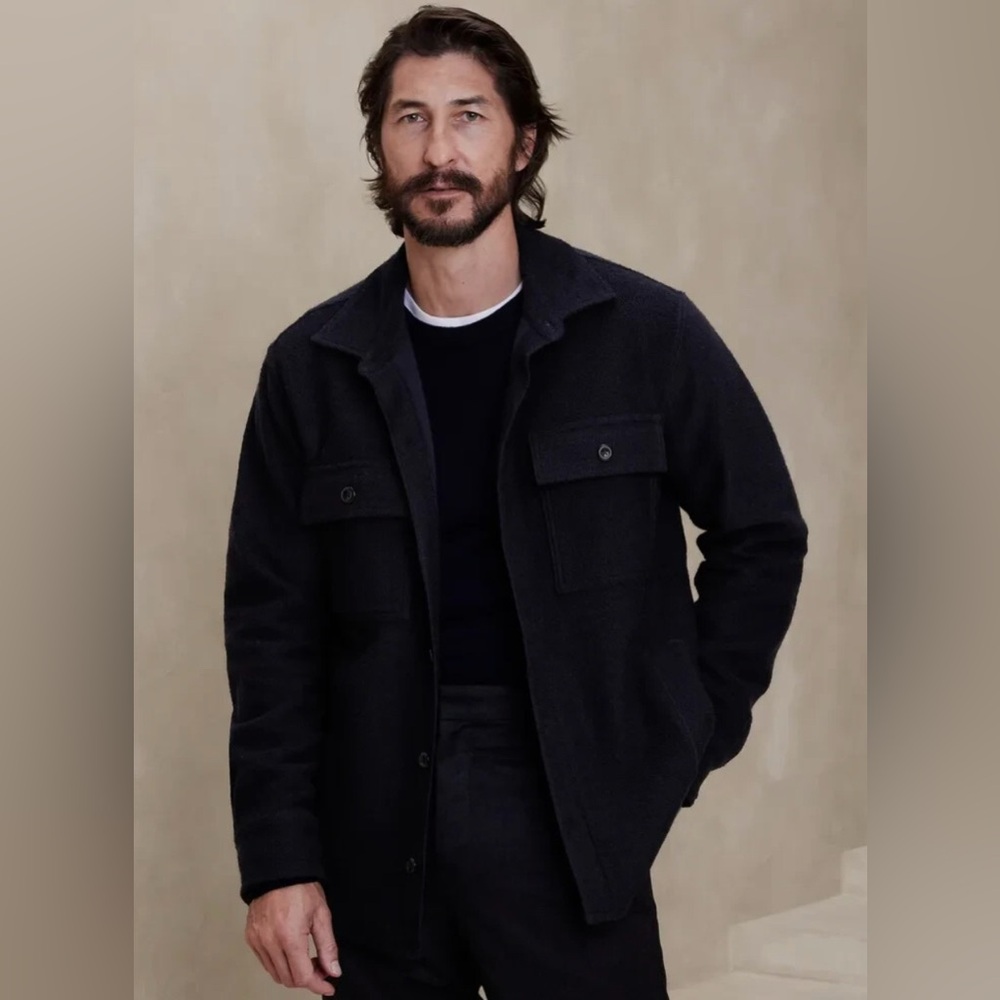 BANANA REPUBLIC TRISTAN BOUCLE SHIRT JACKET
